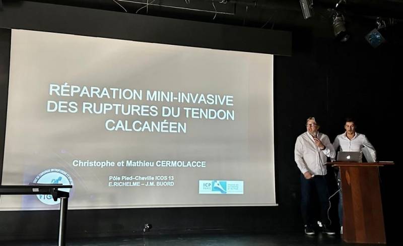 Dr Christophe et Mathieu Cermolacce : Technique Mini-Invasive des ruptures fraiches du tendon calcanéen